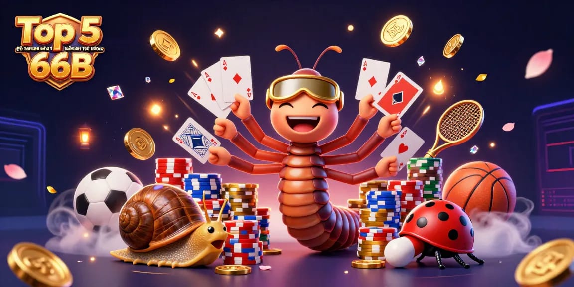 Engage in thrilling bets with Top 5 bộ môn cá cược thể thao phổ biến tại 66B showcasing sports excitement and vibrant casino elements.
