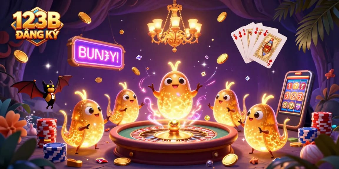 Illuminate your path to wins at 123B ĐĂNG KÝ with this vibrant casino scene.