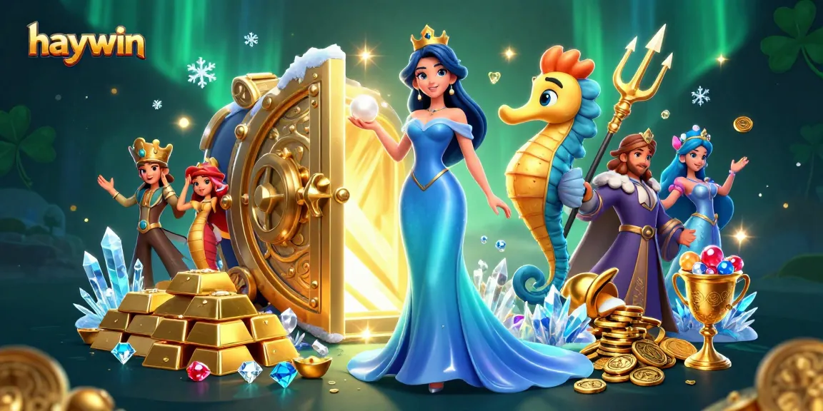 Experience the thrilling gameplay featuring haywin in this vibrant underwater casino scene.