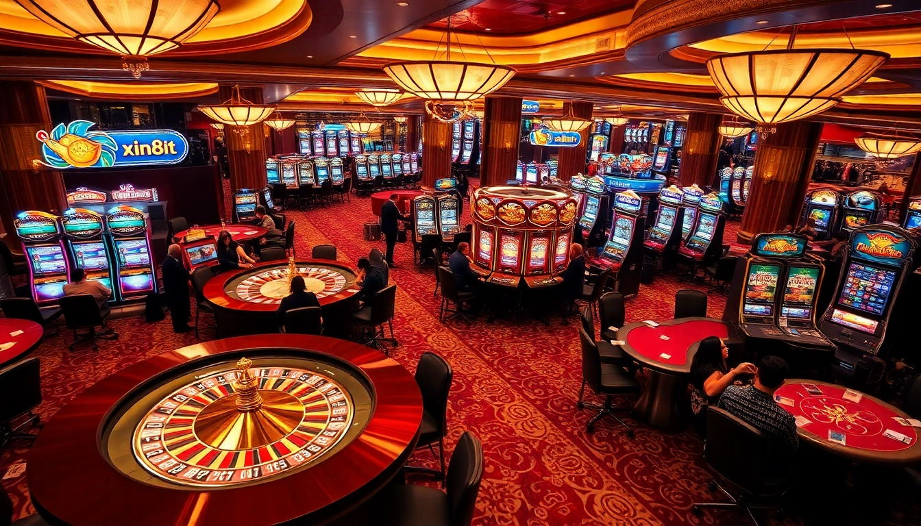 Experience thrilling casino action at xin88 it with vibrant slot machines and poker tables.
