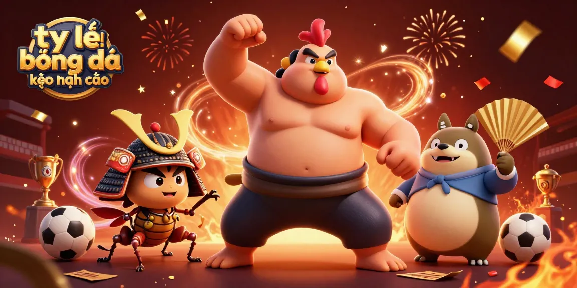 Engaging scene showcasing tỷ lệ bóng đá kèo nhà cái with unique characters in dynamic sports betting action.