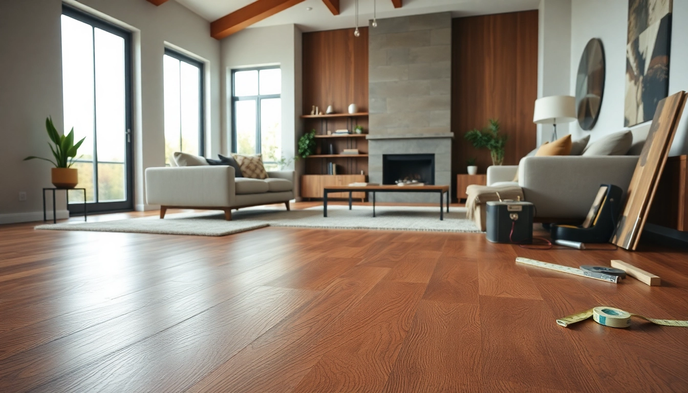 Installing lvp flooring near me in a contemporary living space featuring beautiful textures.