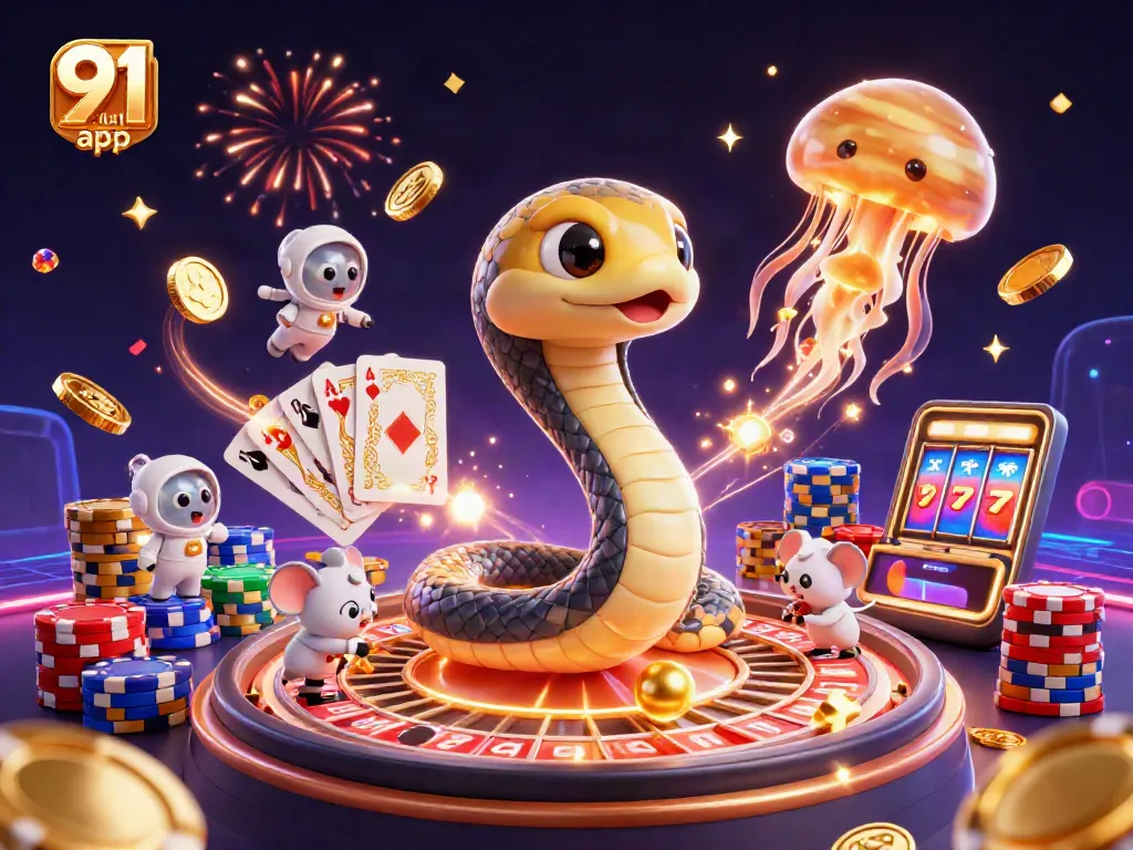Engage with the 91 club app through an interactive cosmic gaming experience featuring colorful elements.