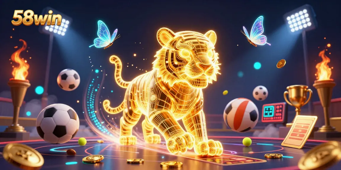 Bet with confidence at 58win in a vibrant digital casino landscape filled with action.