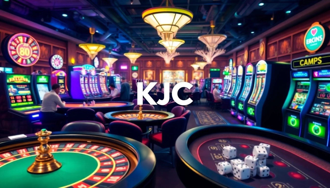 KJC AC 3 casino image showcasing poker tables, roulette, and slot machines.