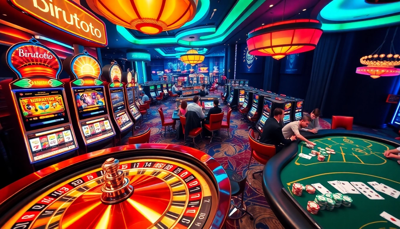 Experience the excitement of birutoto with vibrant slot machines and thrilling casino action.