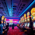Experience the excitement of hoki138 pro's online casino with vibrant slot machines and players celebrating victories.