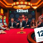 Experience the thrill of winning with 12bet at a vibrant casino poker table.