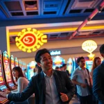 Exciting online gaming scene featuring doaslot slot machines with vibrant colors and engaging players.