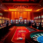Players enjoying an engaging experience at RR88com’s vibrant online casino, featuring thrilling games and dazzling lights.