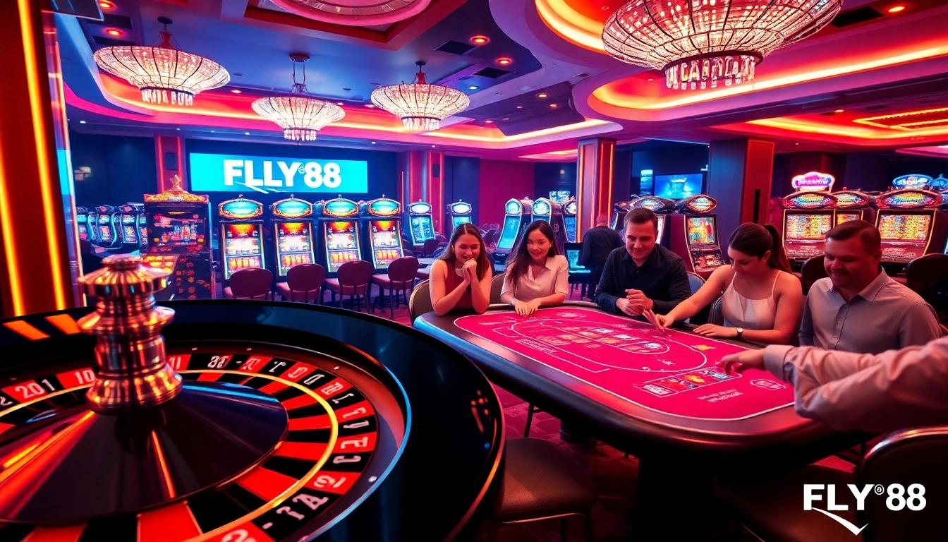 Experience the excitement of FLY88 at lively casino tables with vibrant action.