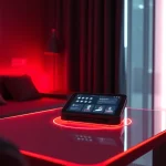 Experience engaging interactions with sex AI in a cozy, modern lounge setting.