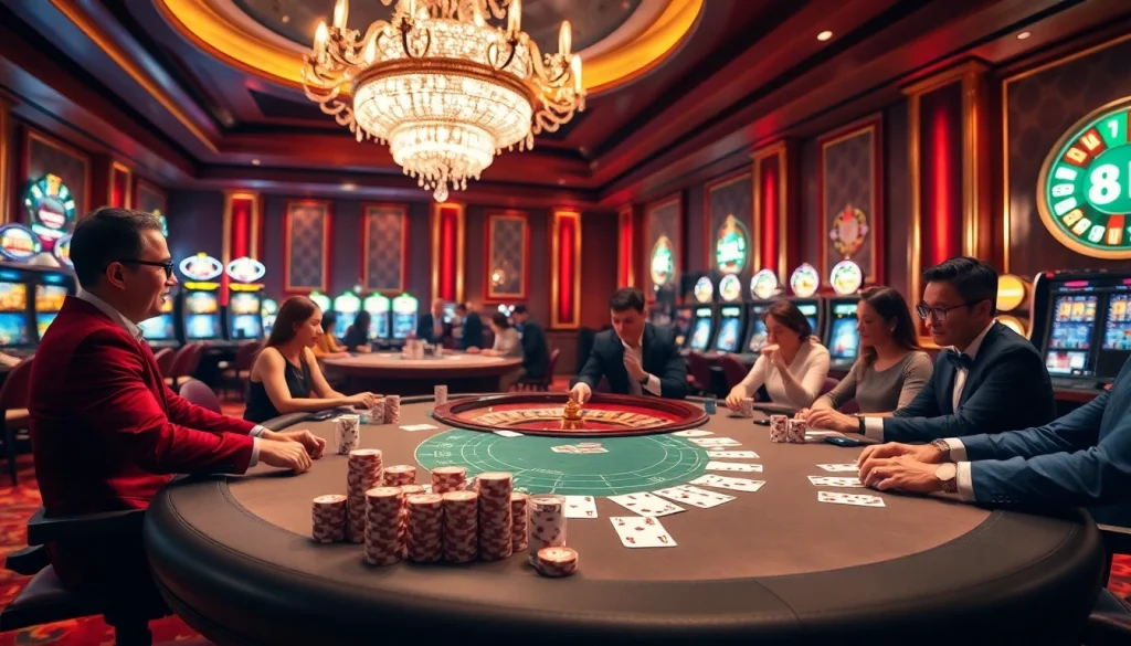 Experience thrilling gameplay at MK8's luxurious casino tables with poker chips and cards.