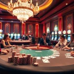 Experience thrilling gameplay at MK8's luxurious casino tables with poker chips and cards.
