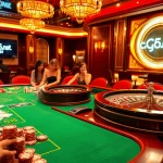 Engaging casino scene showcasing c54.gb.net with vibrant chips and festive players.