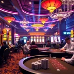 Experience the thrill of winning at 98win casino, featuring lively poker games and stacked chips.