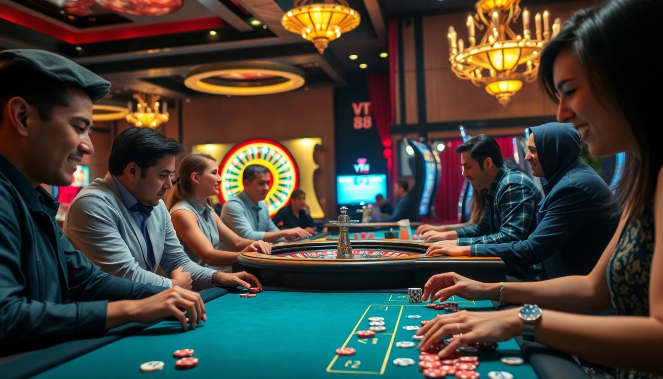 Experience the thrill of VT 88 with players enjoying a vibrant casino atmosphere.