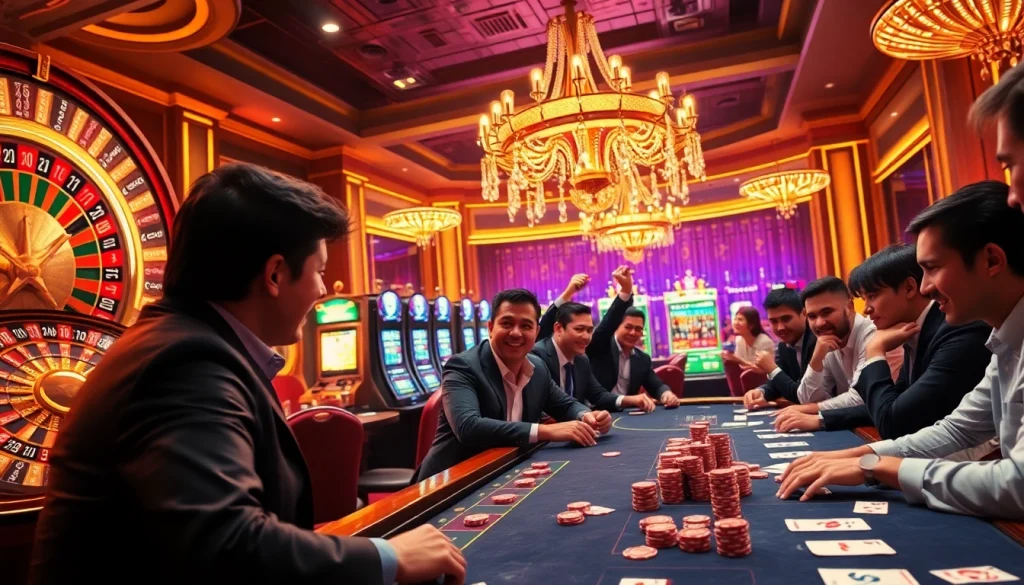 Experience the thrills of PS99 with vibrant gaming action at a luxurious casino.