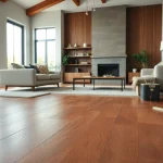 Installing lvp flooring near me in a contemporary living space featuring beautiful textures.