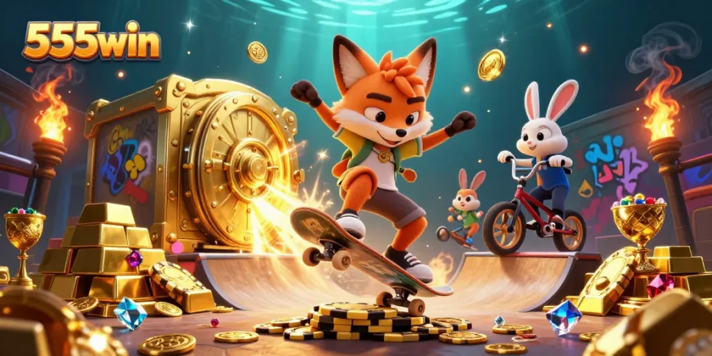 Experience thrilling gaming adventures with 555win's captivating characters and casino treasures.