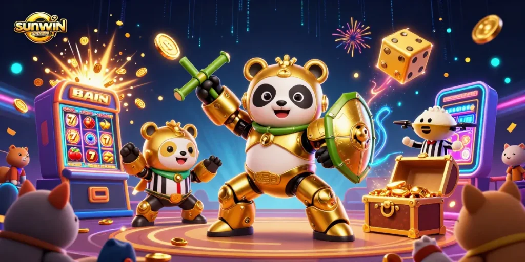 Engage in thrilling gameplay with sunwin chính hãng while witnessing jackpots explode with colorful coins and symbols.